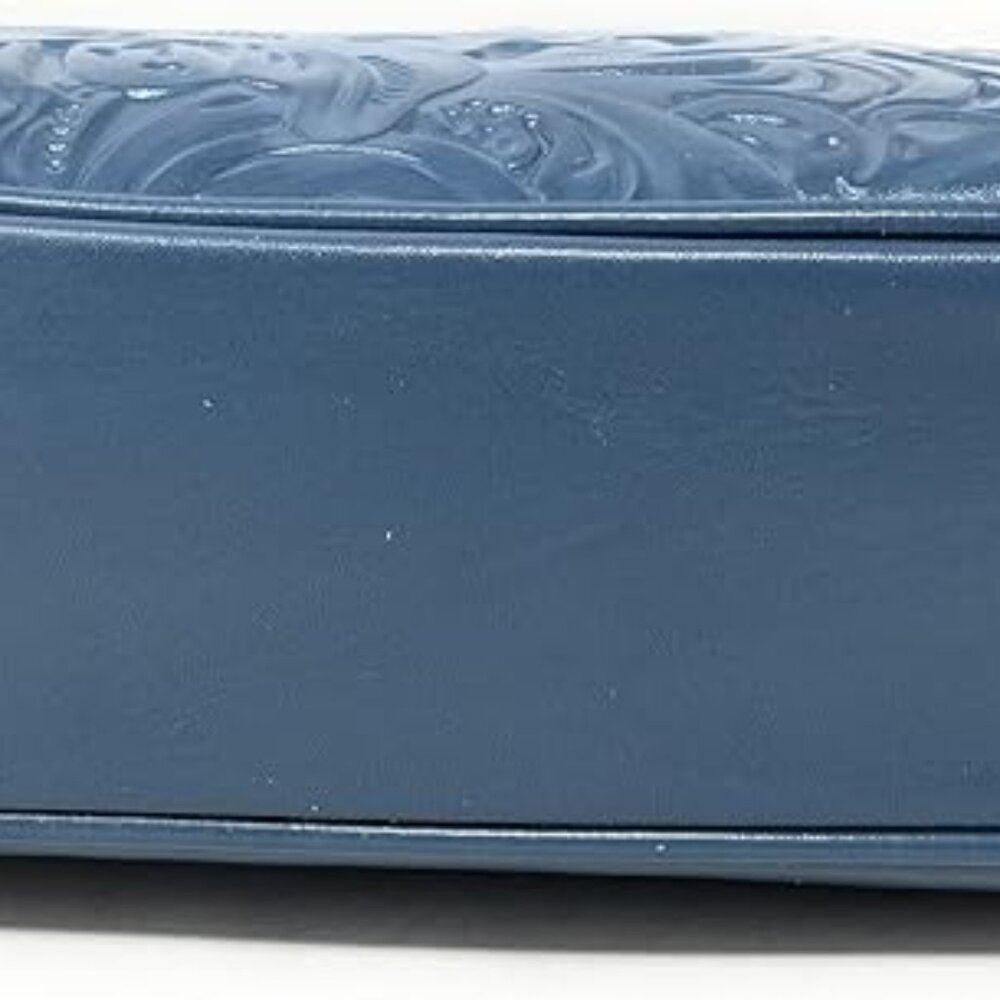 NWT Patricia Nash Safflower Blue Leather Gracchi Satchel w/ Shoulder Strap - Picture 5 of 5